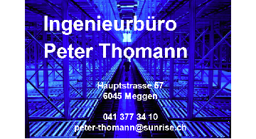 Ingenierbüro Peter Thomann, 6045 Meggen, 041 377 34 10